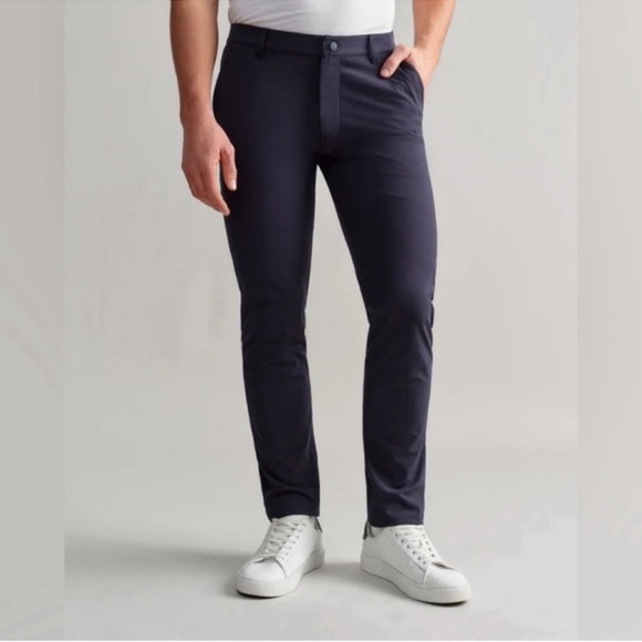 RHÔNE Navy Classic Commuter Stretch Chino Pants 30W - Picture 2 of 8